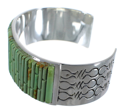 Southwest Sterling Silver Turquoise Cuff Bracelet CX49423